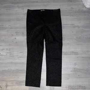 WHBM black dot pattern dress pants
